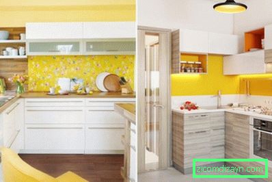 Žute i smeđe nijanse u unutrašnjosti kuhinje