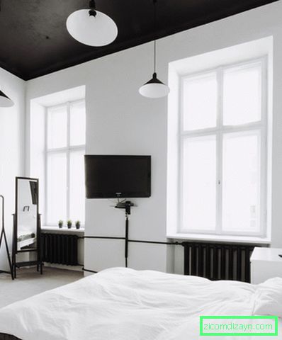 Crna i bijela spavaća soba (8)